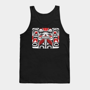 Pacific Northwest Native American Blanket Box Design Tank Top